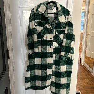 Zara Plaid Wool Shacket